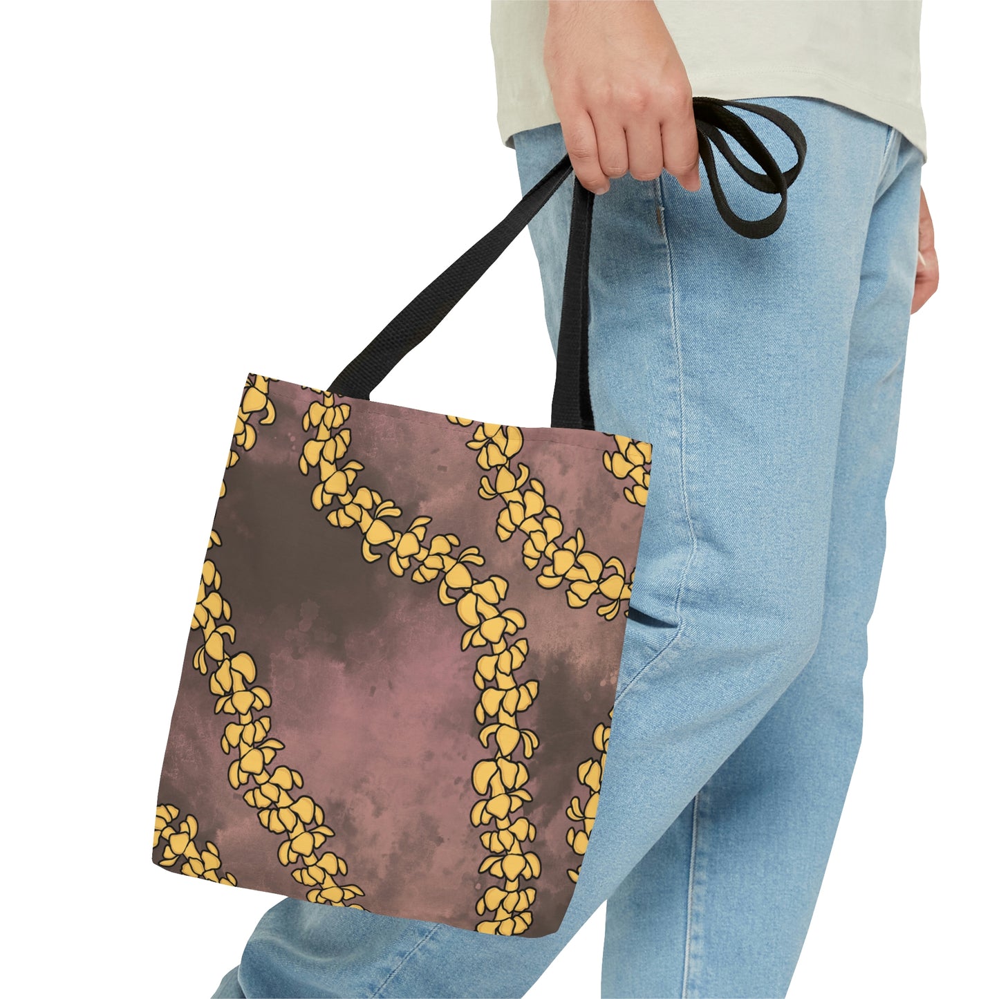 Puakenikeni Lei Dusty Blush Watercolor Tote Bag