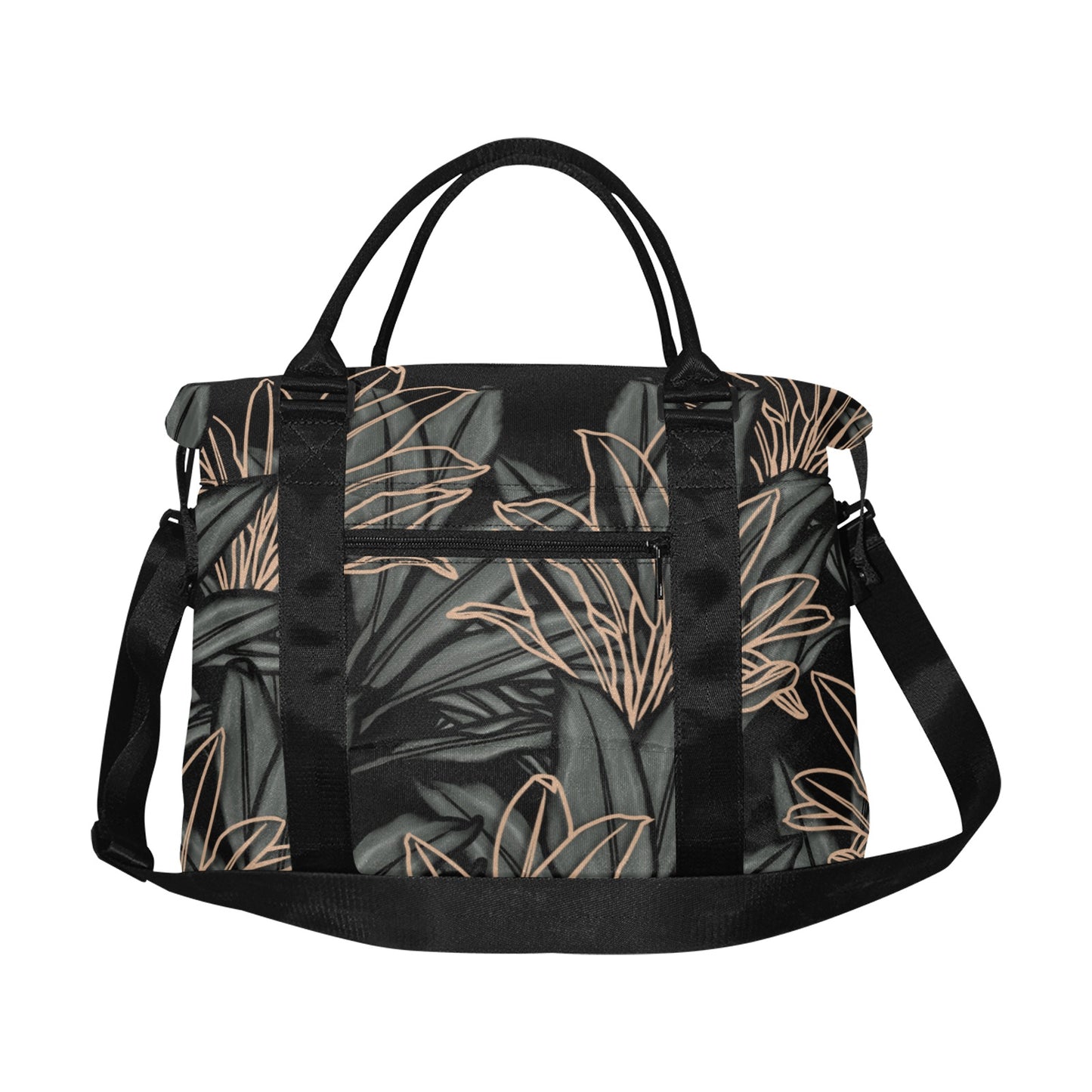 La'i Ti Leaf Ki Design Hawaiian Print Duffle Bag with Trolley Sleeve - The Huaka'i Weekender Duffle