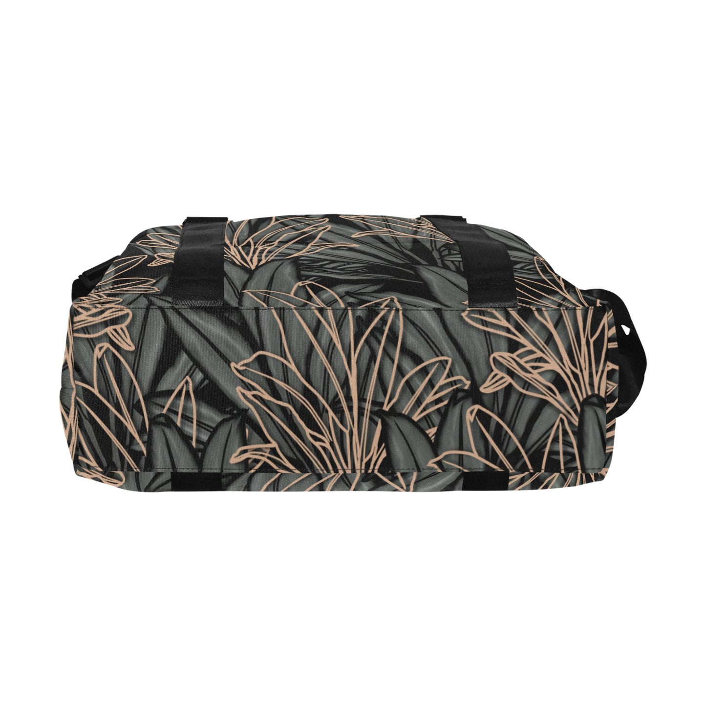 La'i Ti Leaf Ki Design Hawaiian Print Duffle Bag with Trolley Sleeve - The Huaka'i Weekender Duffle