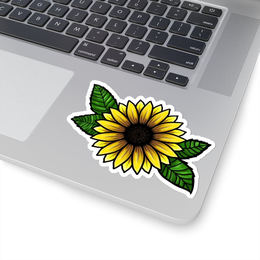 Hand-drawn Sunflower Kiss-Cut Stickers