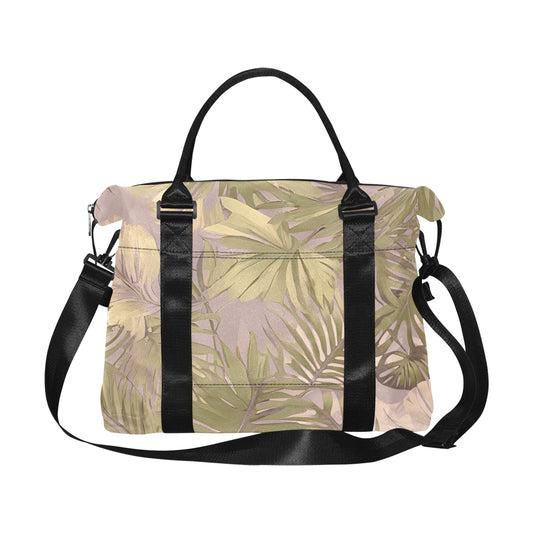 Hawaiian Tropical Print Soft Tones Duffle Bag with Trolley Sleeve - The Huaka'i Weekender Duffle