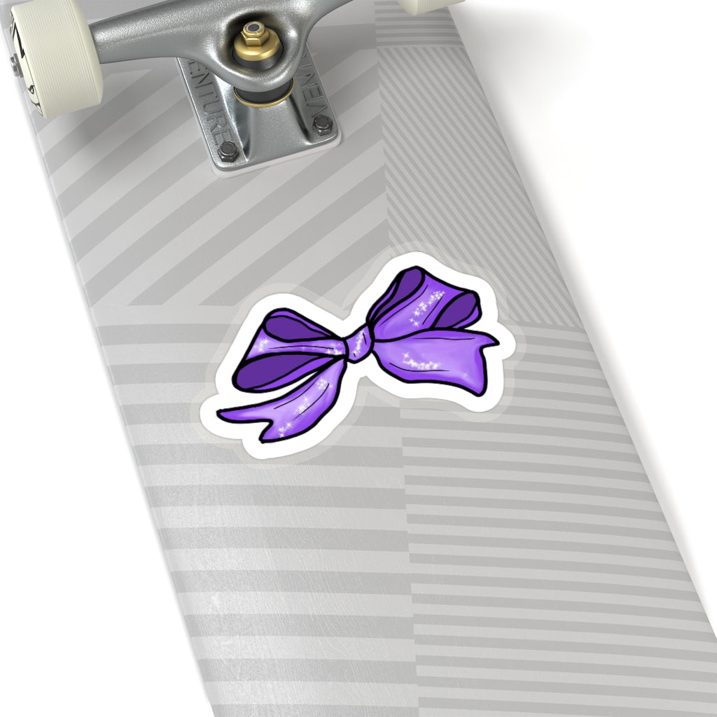 Hand-drawn Purple Bow Kiss-Cut Stickers