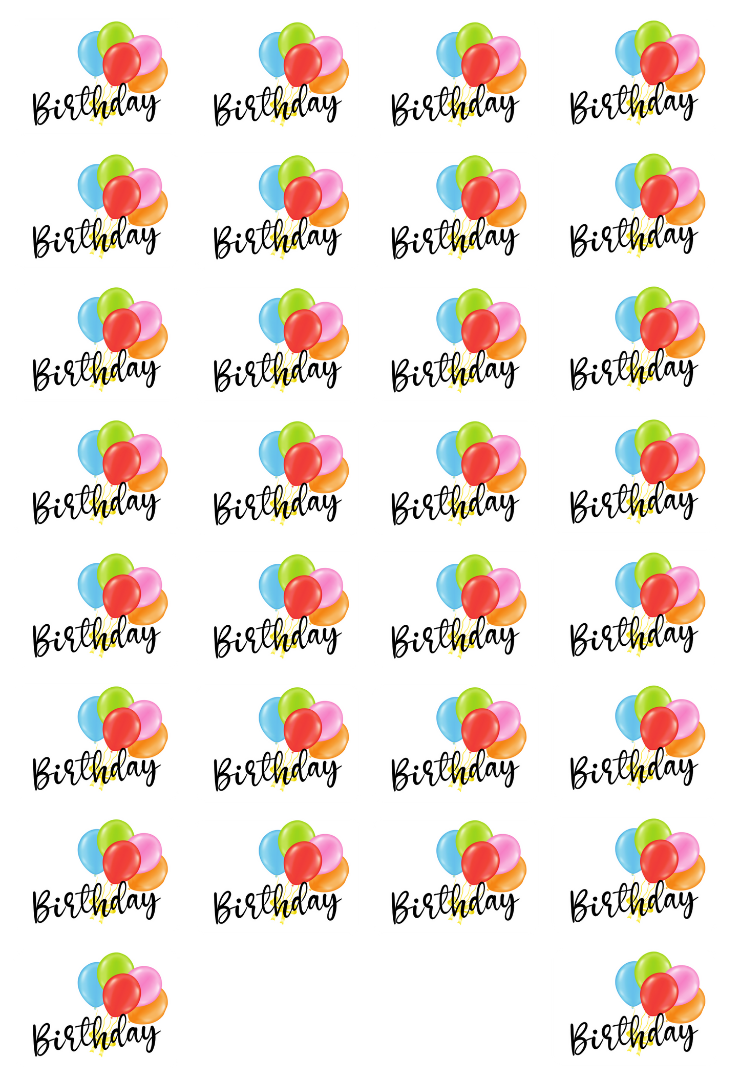 Birthday Sticker Sheet