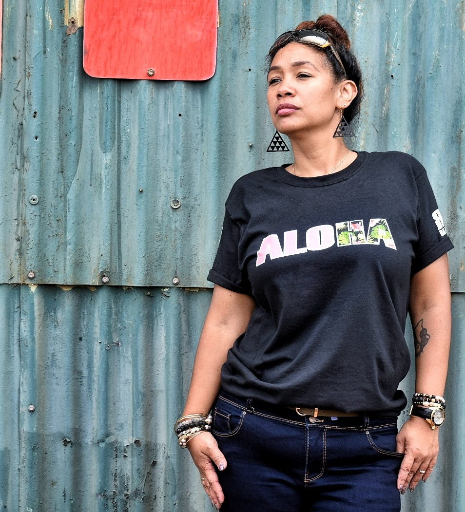 ALOHA Shaka Floral Short-Sleeve Unisex T-Shirt