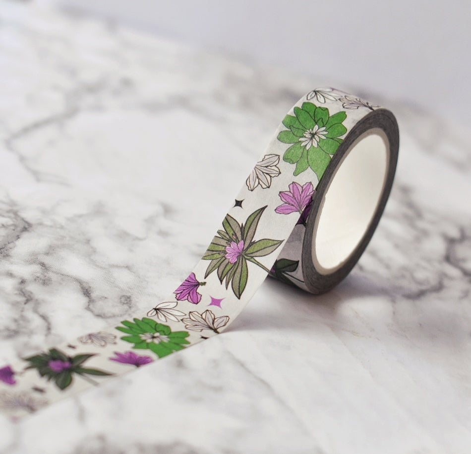 Naupaka Kuahiwi a me Naupaka Kahakai Washi Tape