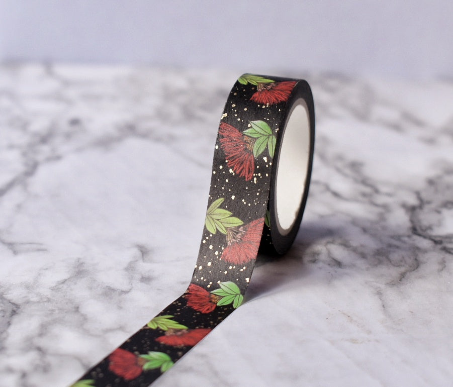 ʻŌhiʻa Lehua Washi Tape with Gold Foil