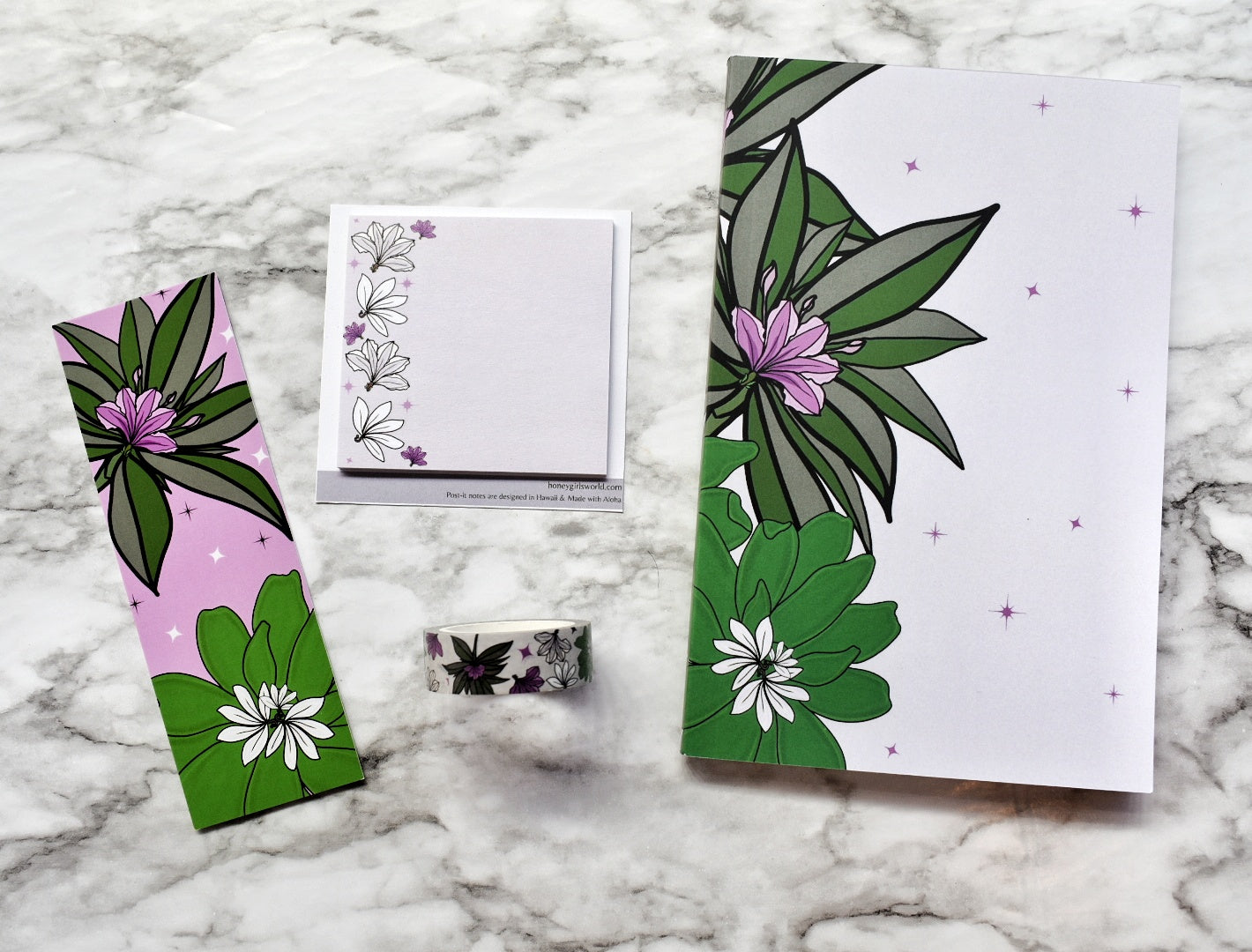 Naupaka Kuahiwi a me Naupaka Kahakai Stationery Collection