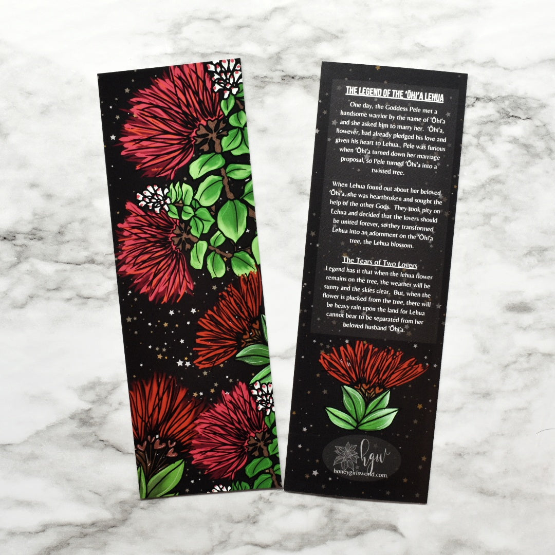'Ohia Lehua Bookmark (double-sided)