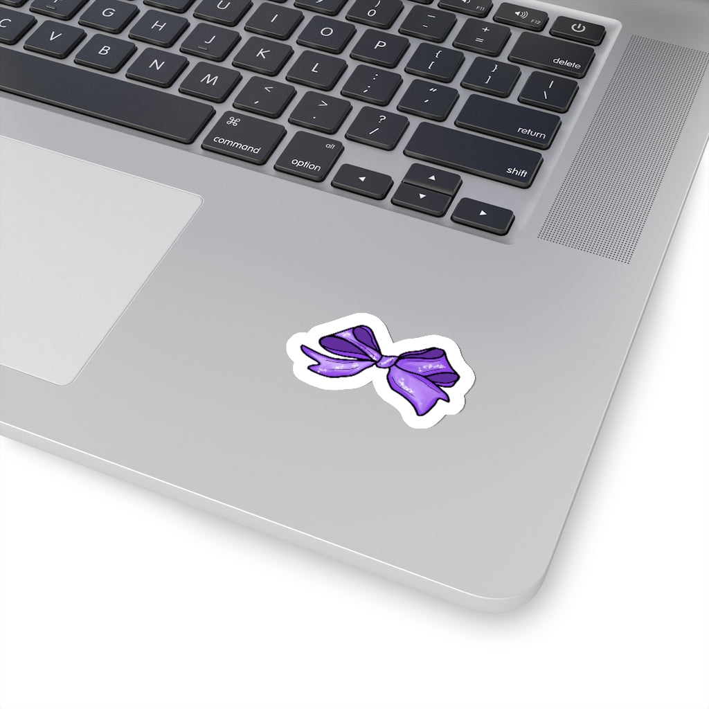 Hand-drawn Purple Bow Kiss-Cut Stickers