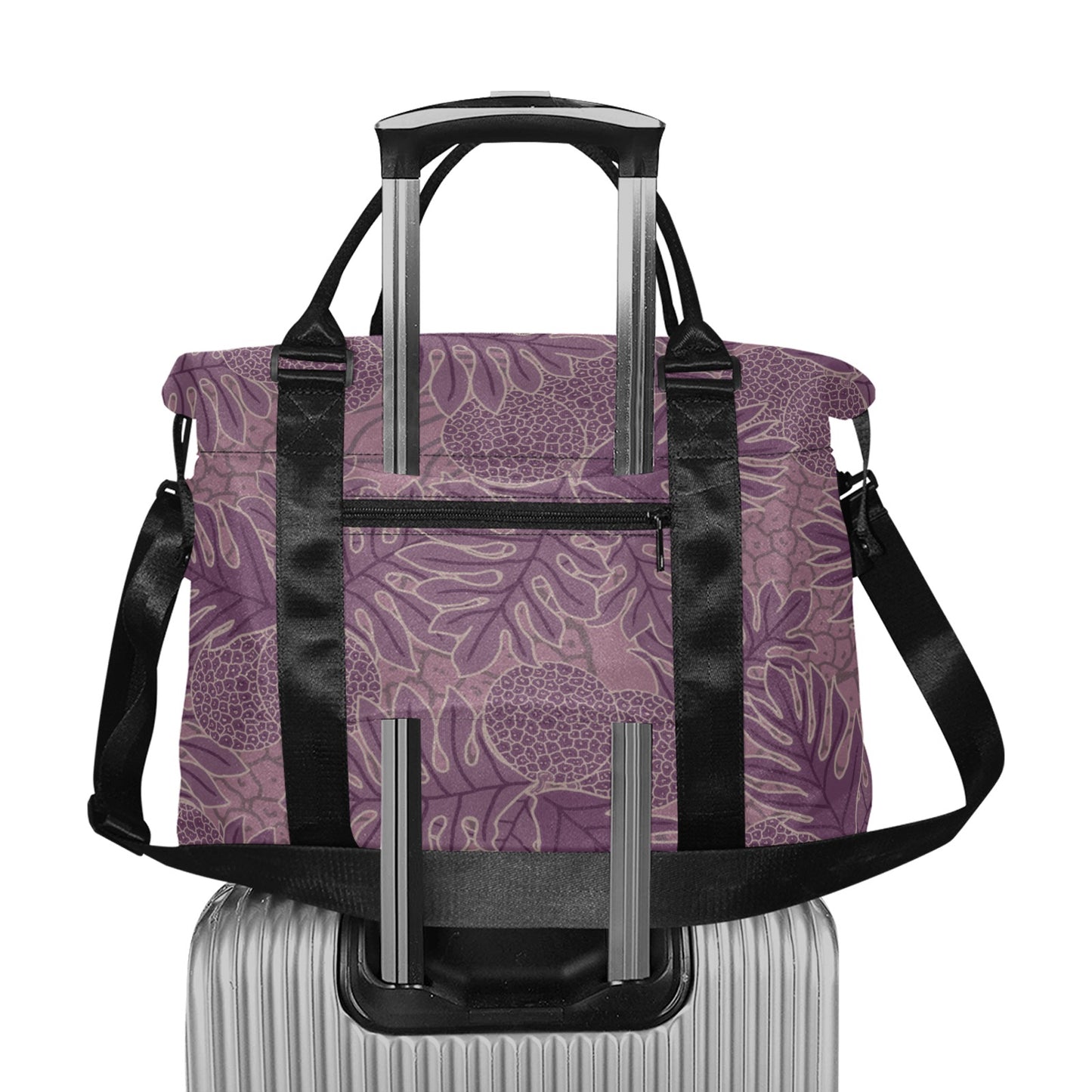 Ulu Breadfruit Hawaiian Print Duffle Bag with Trolley Sleeve - The Huaka'i Weekender Duffle