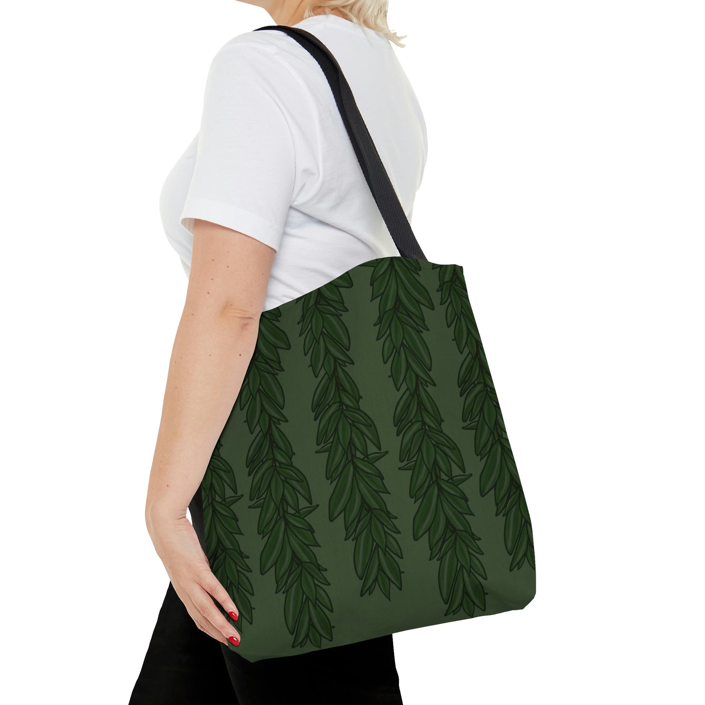 Maile Lei Hawaiian Print Tote Bag - Green