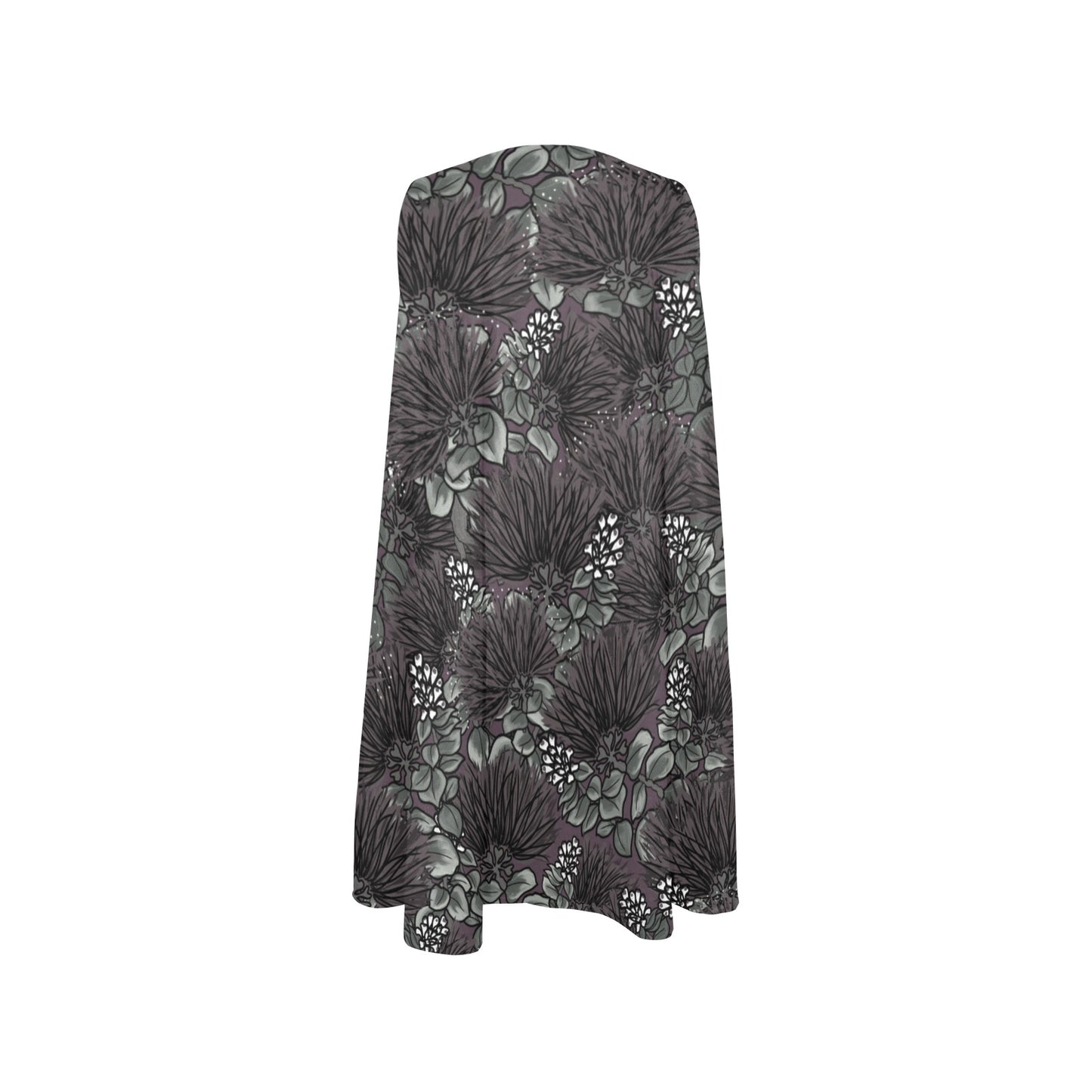 'Ohi'a Lehua Design Hawaiian Print Sleeveless A Line Pocket Dress