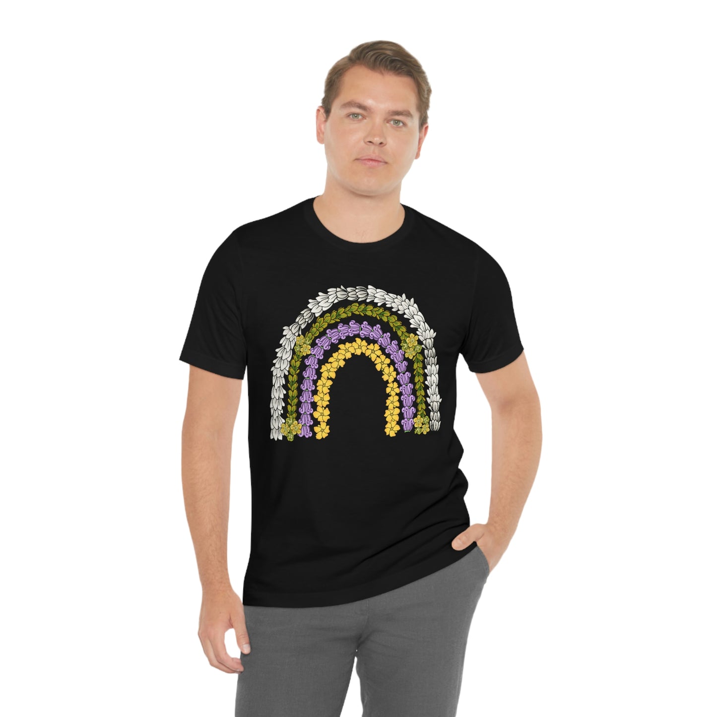 Rainbow Lei Unisex Jersey Short Sleeve Tee
