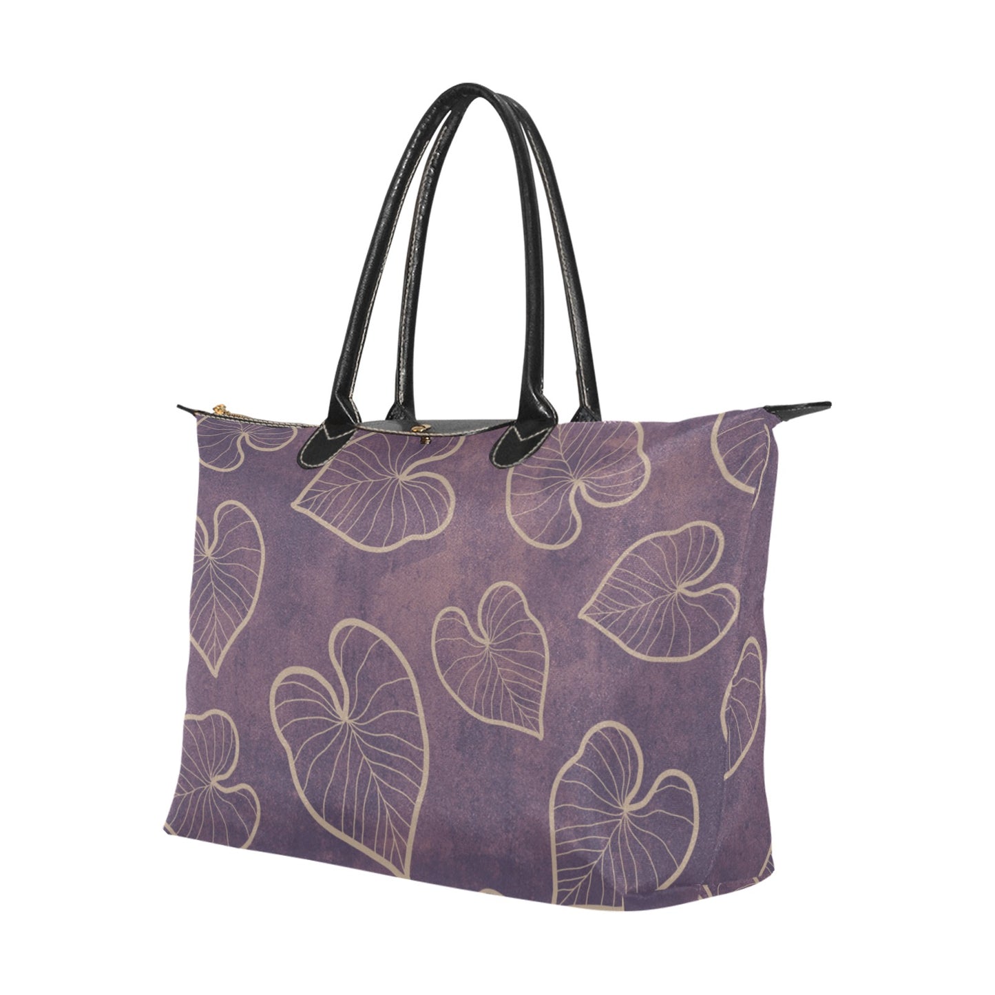 Kalo Taro Hawaiian Print Purple Watercolor Single Shoulder Handbag