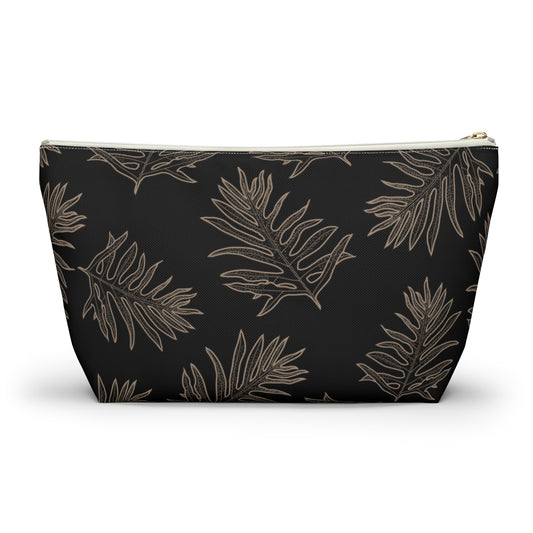 Laua'e Fern Hawaiian Print Accessory Pouch with T-bottom