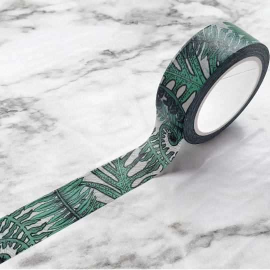 Hawaiian Fern Washi Tape - Use in Planners, Bullet Journal or Crafting