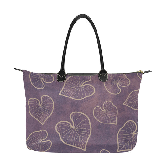 Kalo Taro Hawaiian Print Purple Watercolor Single Shoulder Handbag