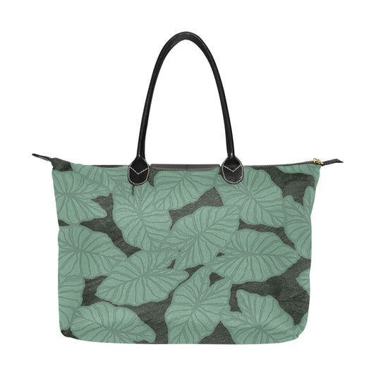 Kalo Taro Hawaiian Print Green Watercolor Single Shoulder Handbag