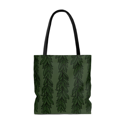 Maile Lei Hawaiian Print Tote Bag - Green