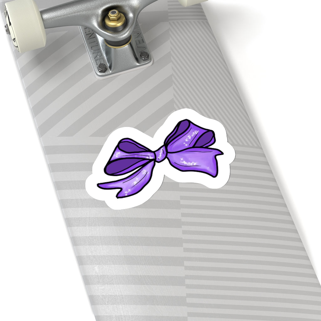 Hand-drawn Purple Bow Kiss-Cut Stickers