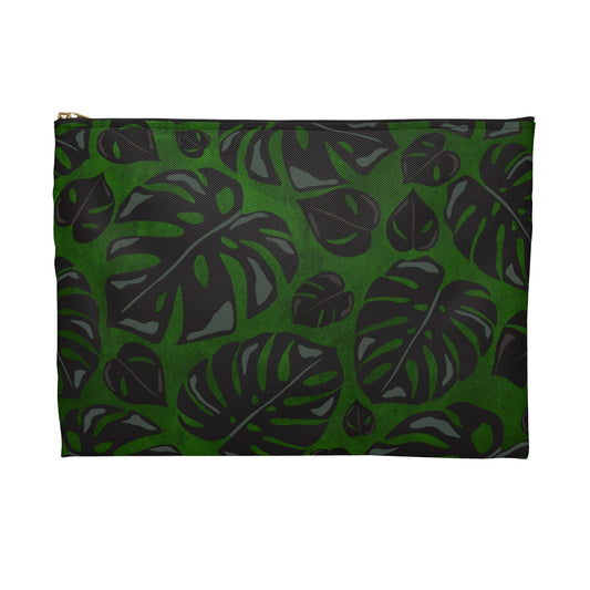 Kalo Taro Green Watercolor Accessory Pouch