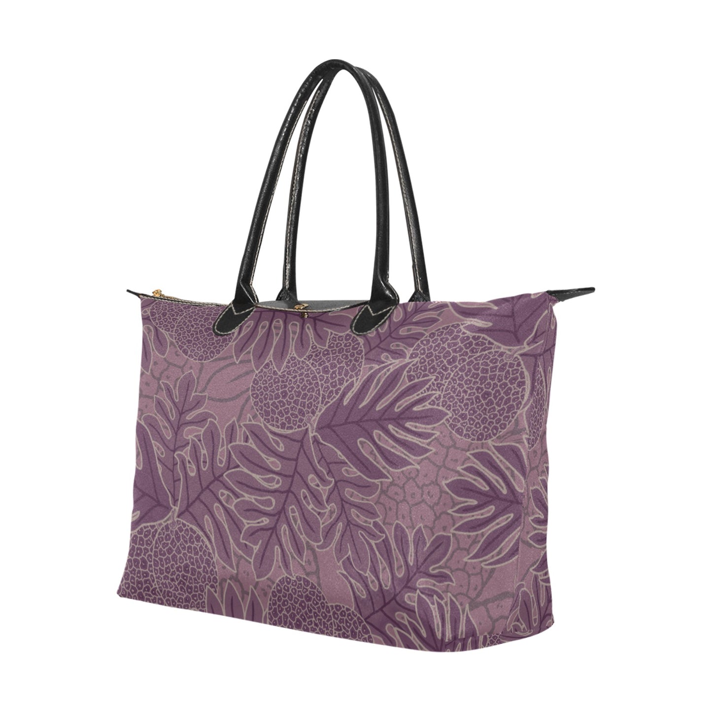 Ulu Breadfruit Hawaiian Print Purple Single Shoulder Handbag