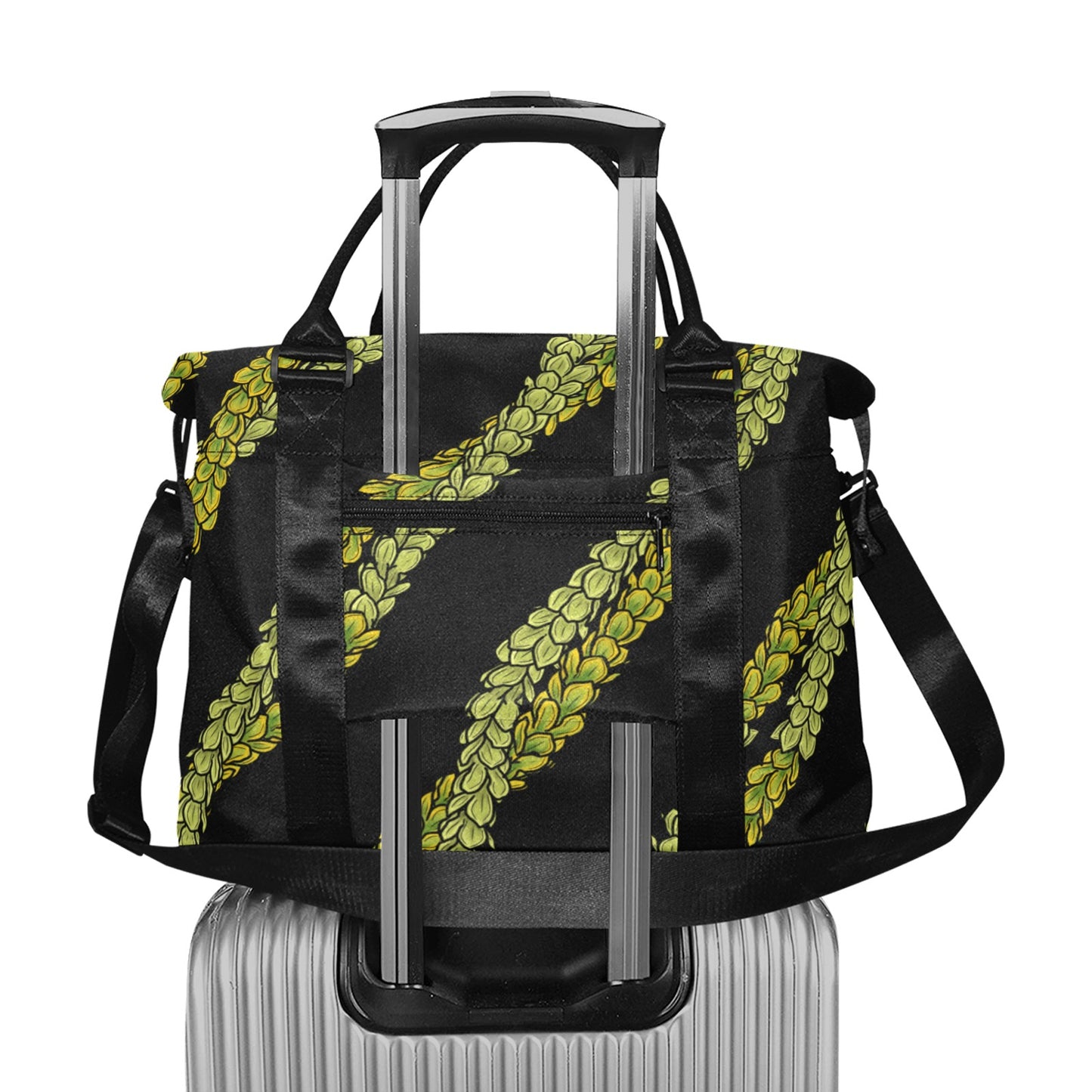 Pakalana Lei Hawaiian Print Design Duffle Bag with Trolley Sleeve - The Huaka'i Weekender Duffle