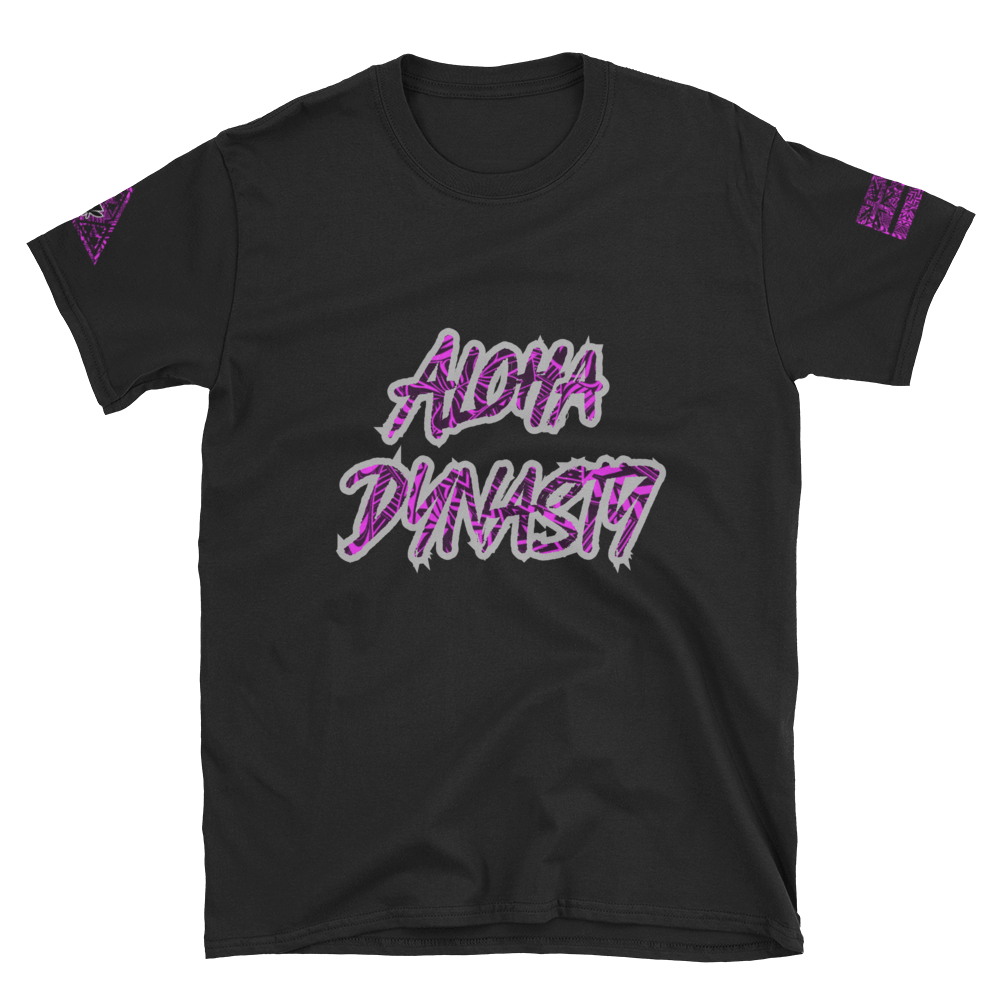 Rare Breed Aloha Dynasty, Hot Pink Tribal Short-Sleeve Unisex T-Shirt