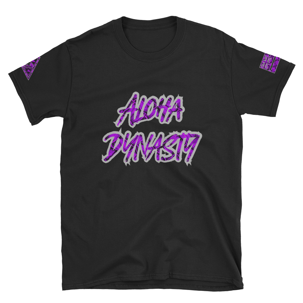 Rare Breed Aloha Dynasty, Purple Neon Hala Design - Short-Sleeve Unisex T-Shirt