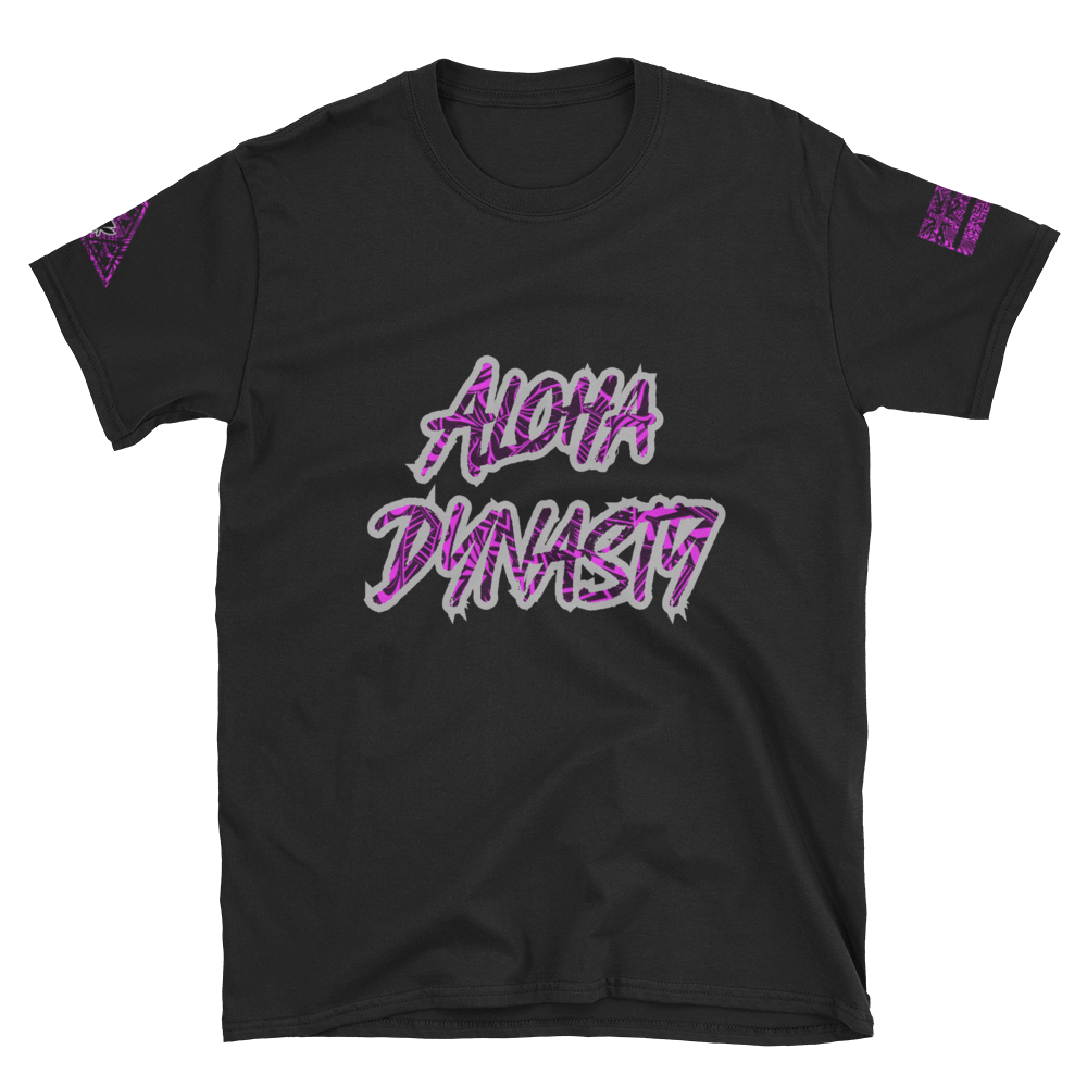 Rare Breed Aloha Dynasty Hot Pink Tribal, Short-Sleeve Unisex T-Shirt