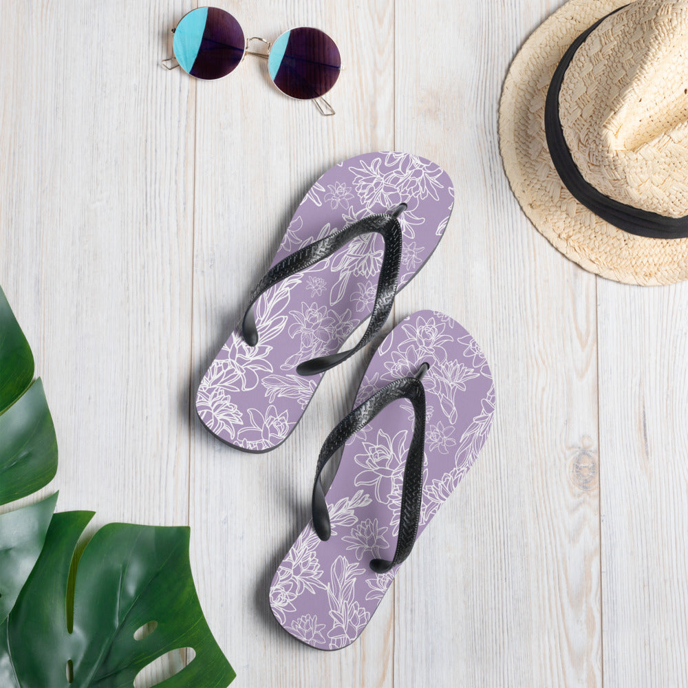 Tuberose Purple Flip-Flops