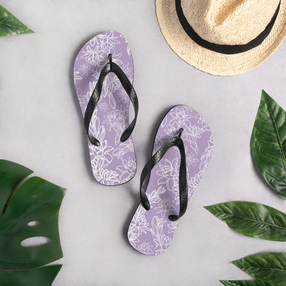 Tuberose Purple Flip-Flops