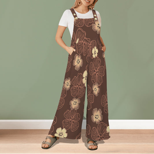 Hau Wide Leg Jumpsuit - Brown