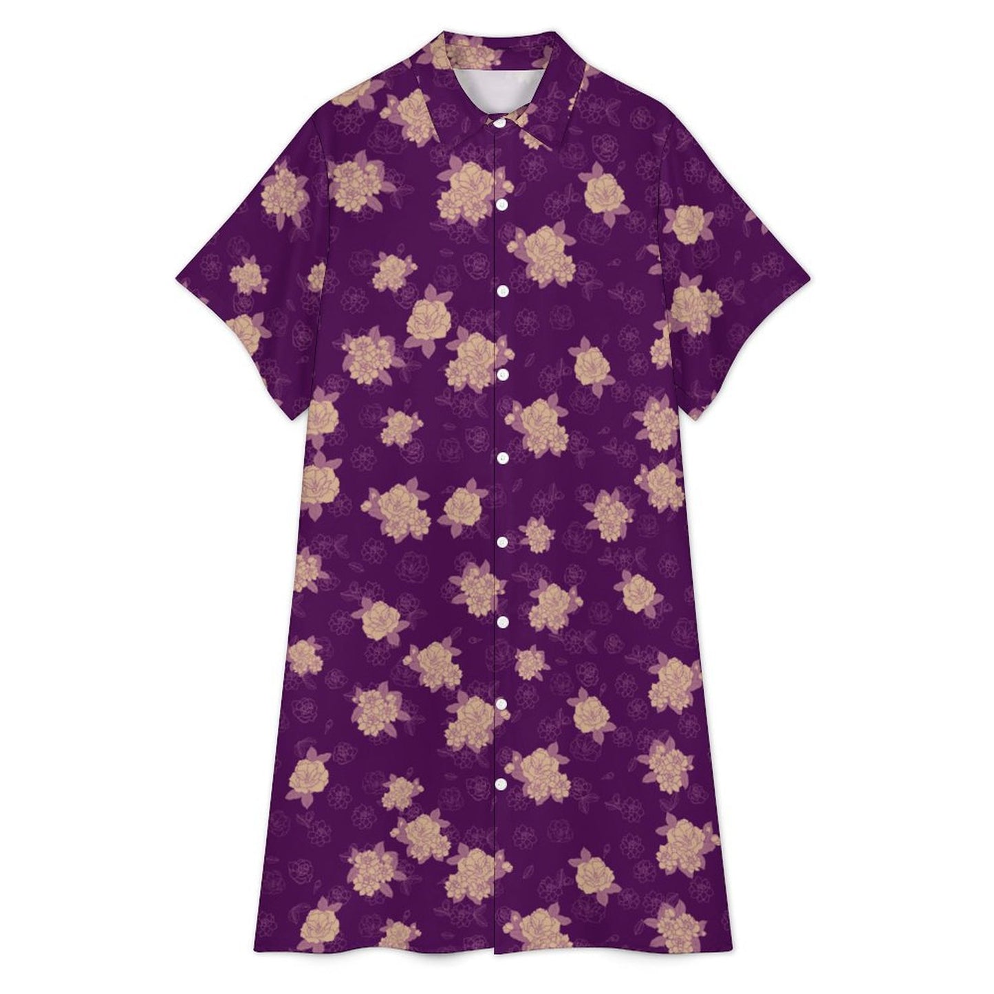 Kiele Gardenia Keao Shirt Dress - Fuschia Purple