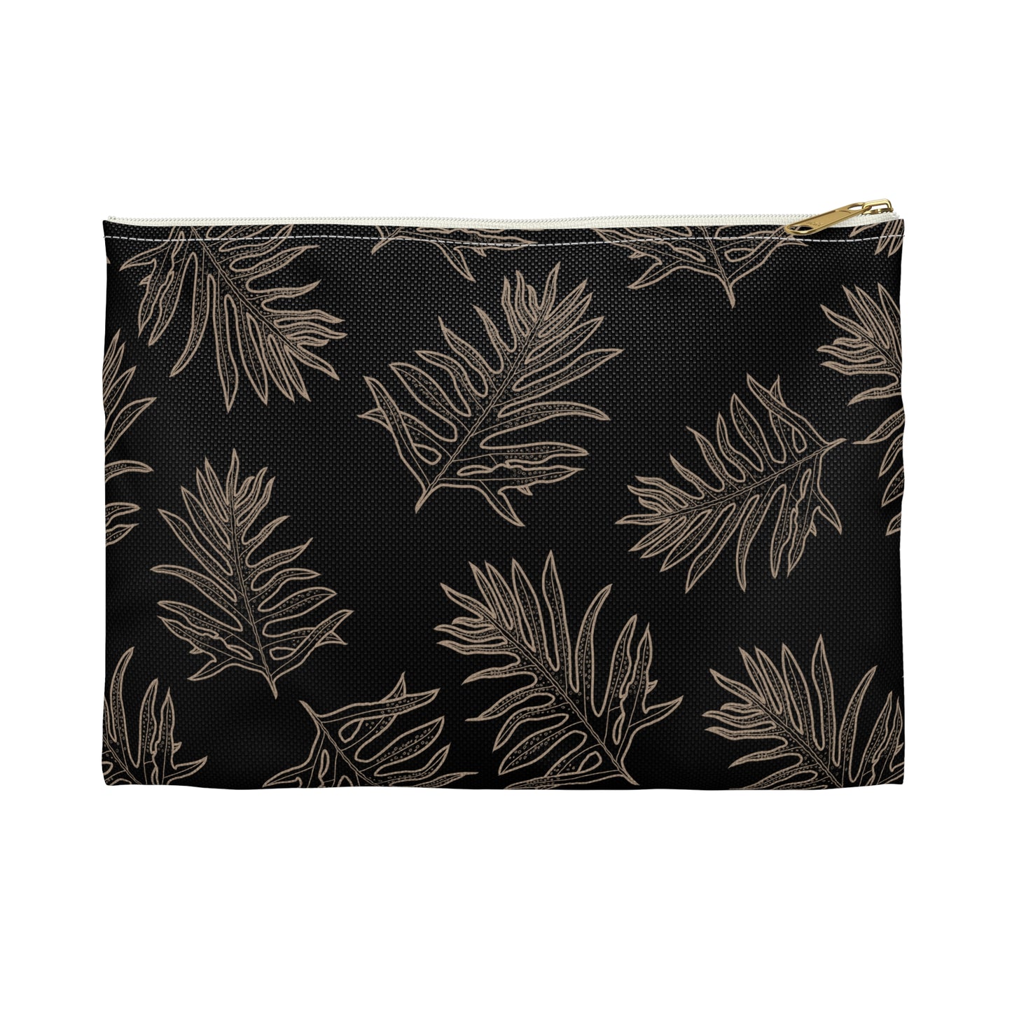 Lauae Fern - Black and Taupe Accessory Zip Pouch