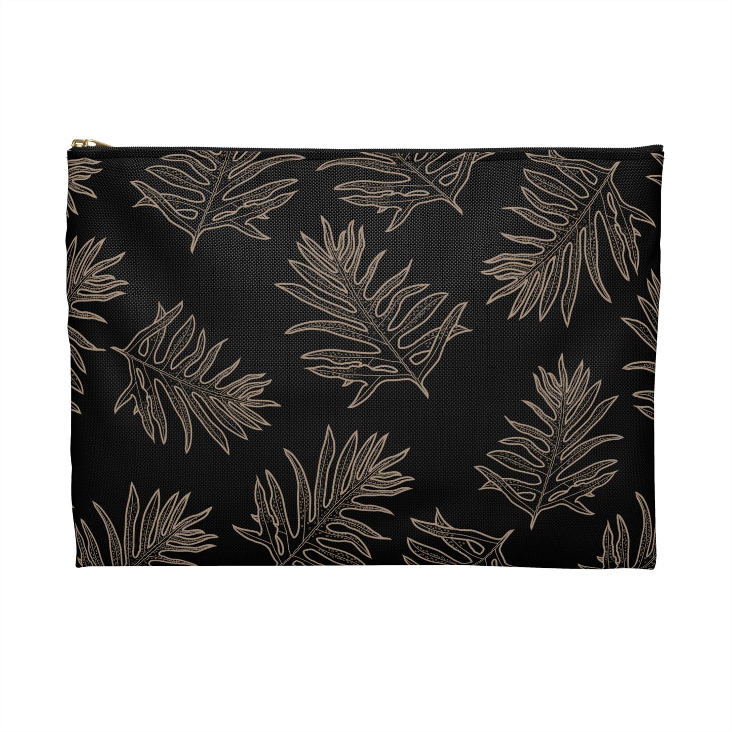 Lauae Fern - Black and Taupe Accessory Zip Pouch