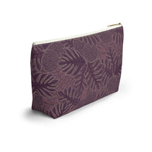 Load image into Gallery viewer, Ulu Breadfruit Hawaiian Print Purple - Accessory Pouch w T-bottom