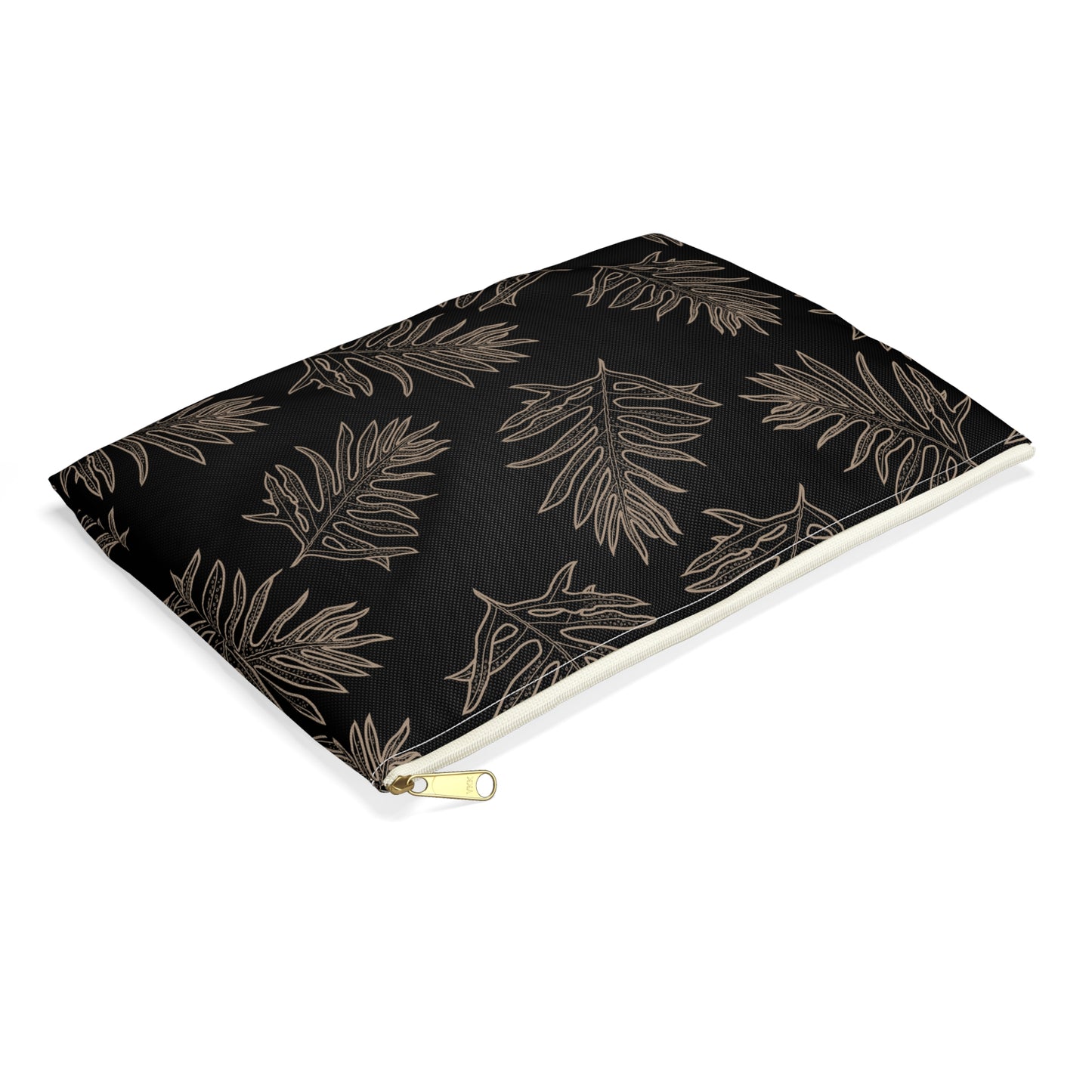 Lauae Fern - Black and Taupe Accessory Zip Pouch