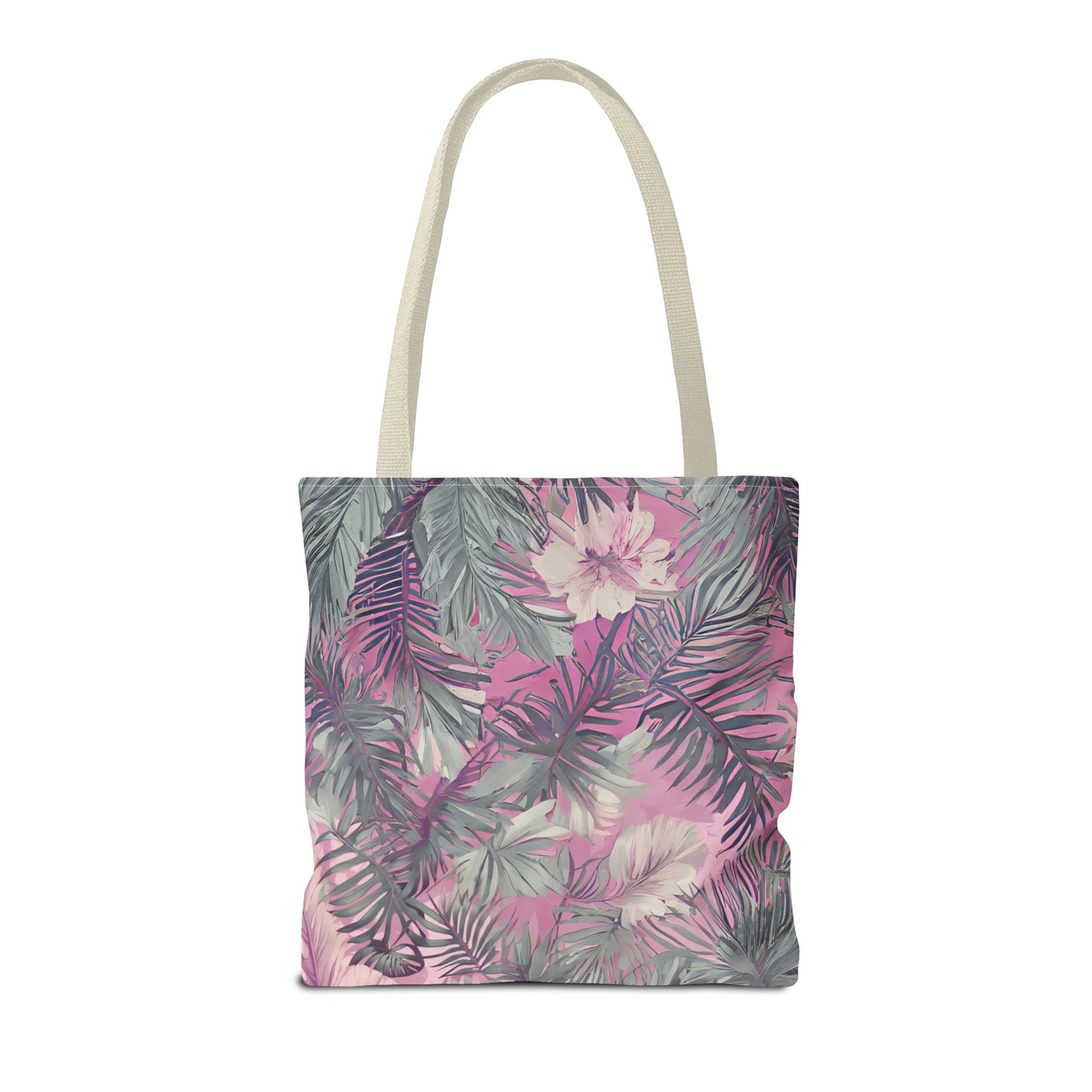 Hawaiian Tropical Print Soft Pink Tote Bag