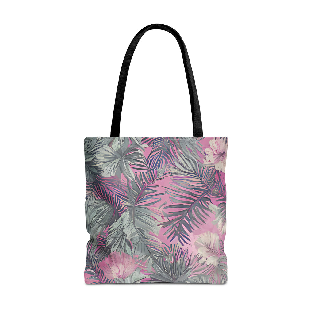 Hawaiian Tropical Print Soft Pink Tote Bag