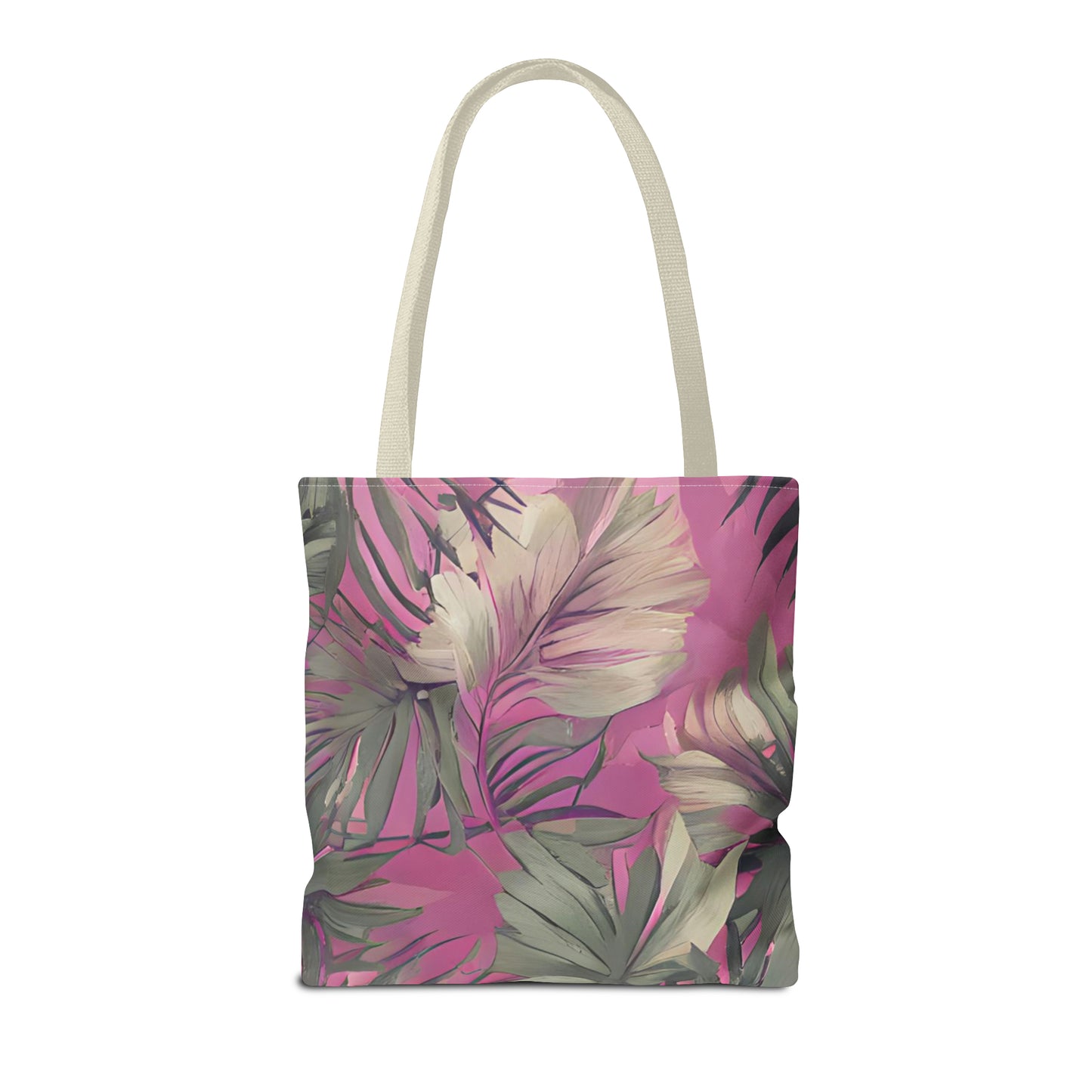 Hawaiian Tropical Print Pink Tones Tote Bag