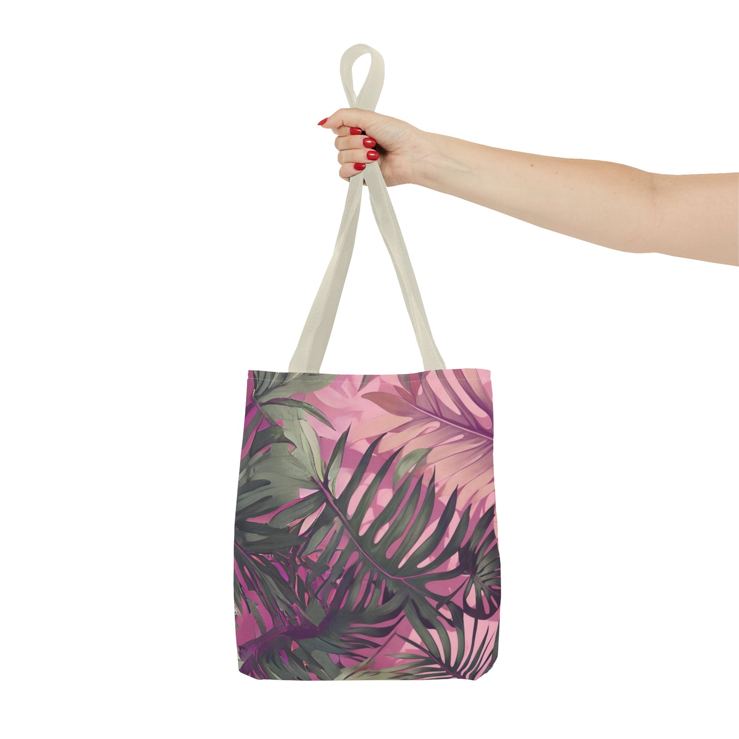 Hawaiian Tropical Print Pink Tones Tote Bag