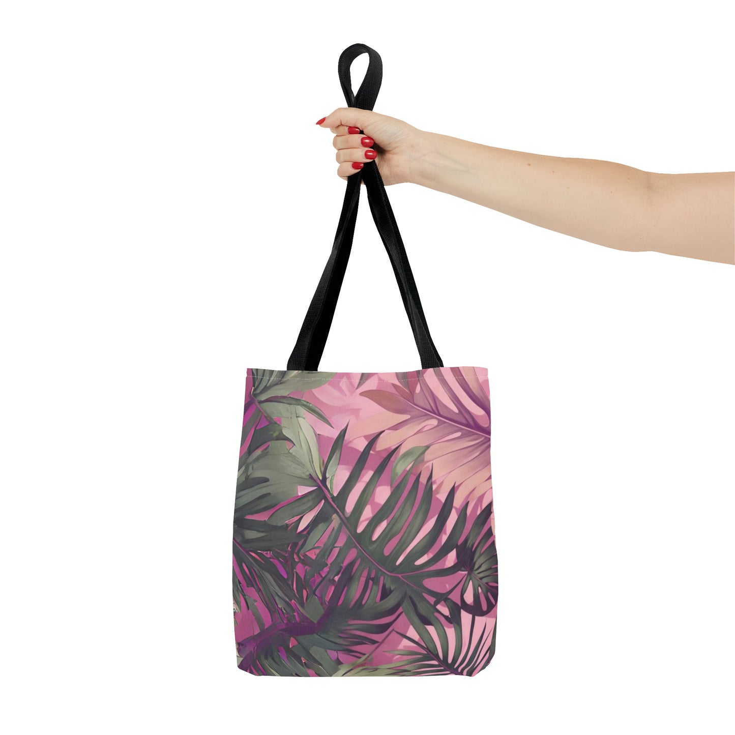 Hawaiian Tropical Print Pink Tones Tote Bag