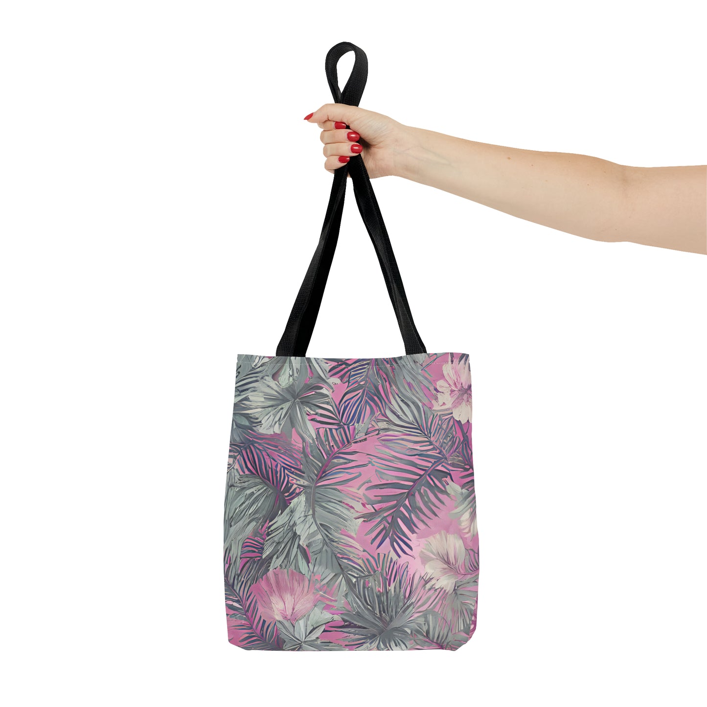 Hawaiian Tropical Print Soft Pink Tote Bag