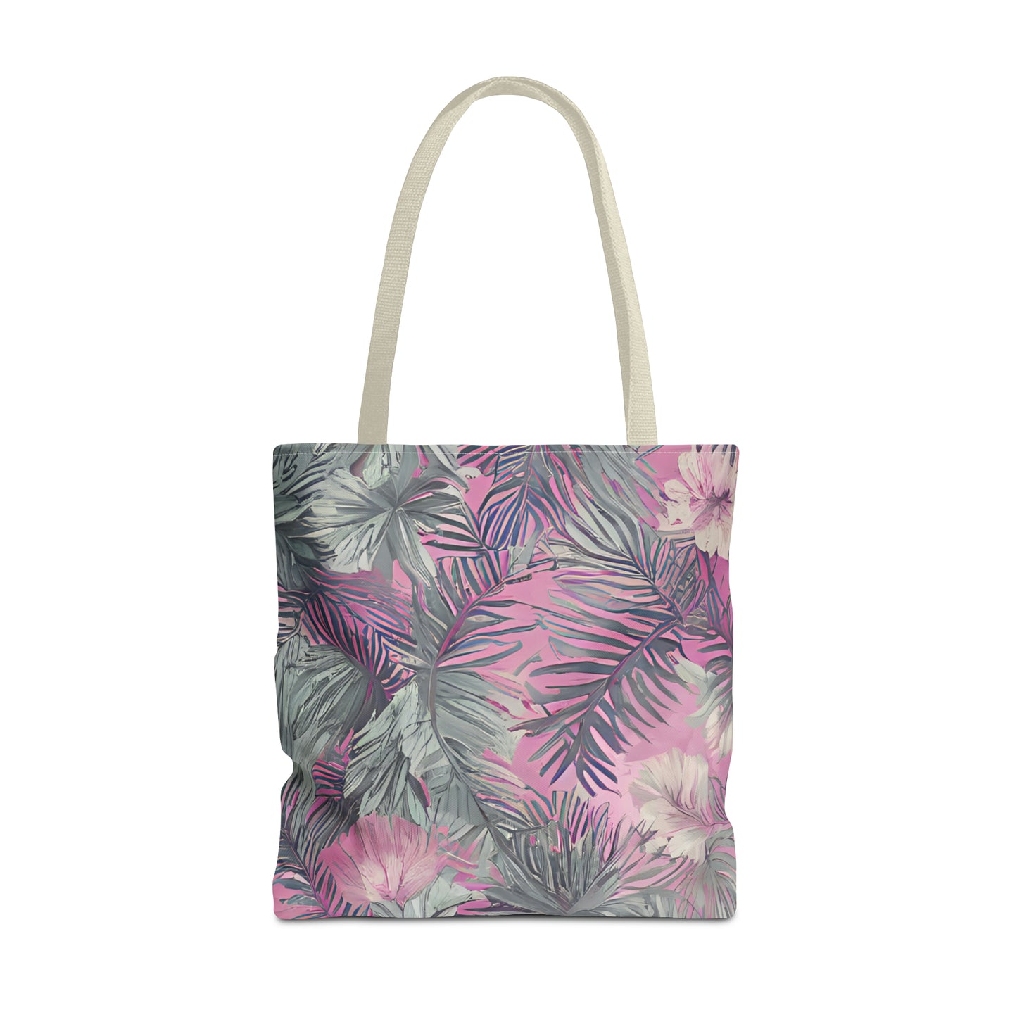 Hawaiian Tropical Print Soft Pink Tote Bag