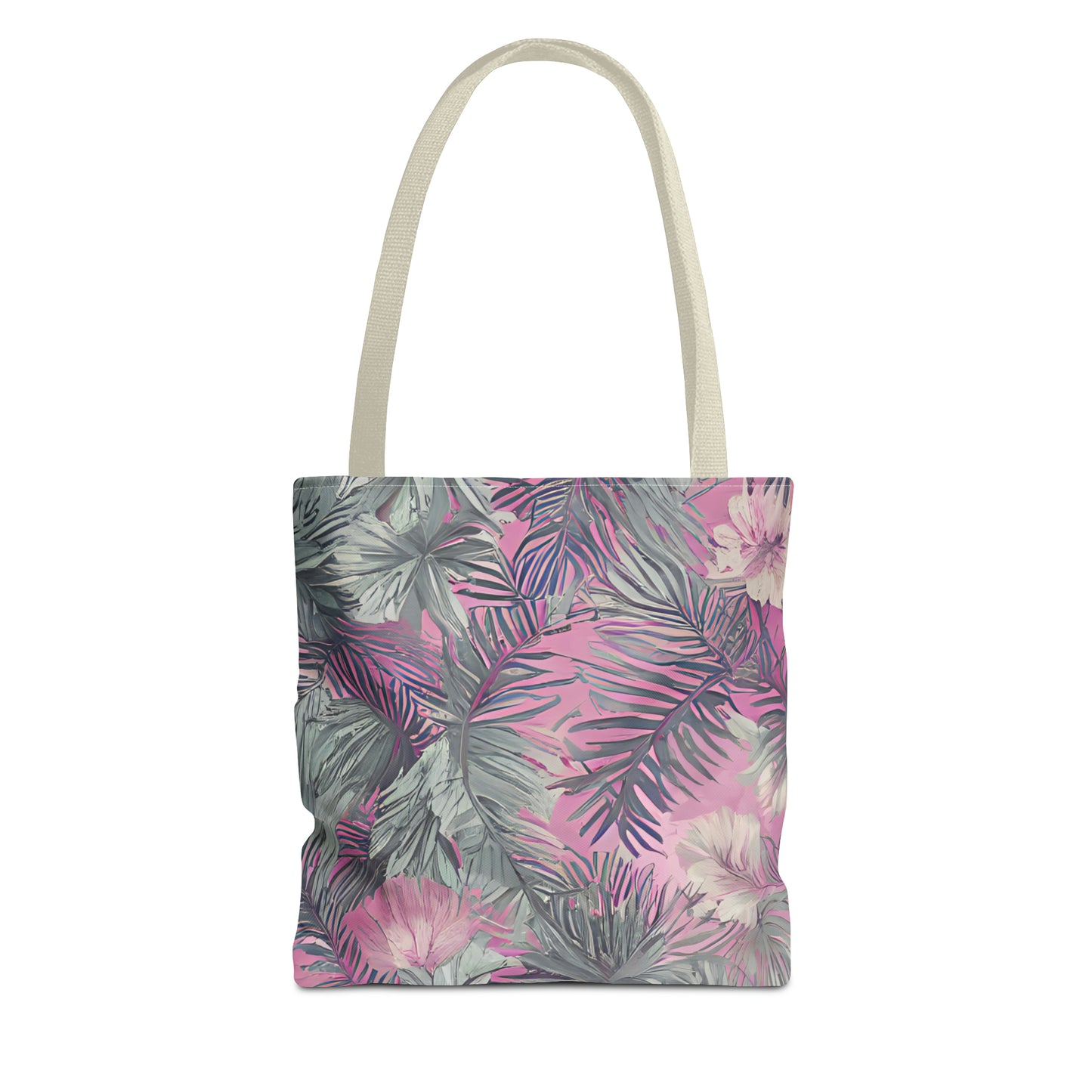 Hawaiian Tropical Print Soft Pink Tote Bag