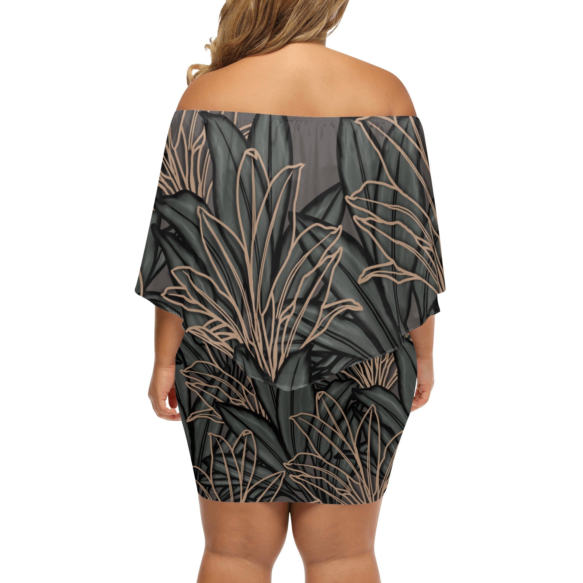 La'i Ti-Leaf Hawaiian Print Women's Off-the-shoulder Tube Dress