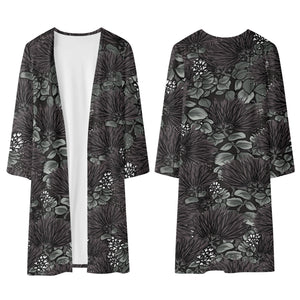 'Ohi'a Lehua Hawaiian Print Women's Long Sleeve Jacket Cardigan