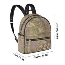 Load image into Gallery viewer, Hawaiian Tropical Print Soft Tones Mini Backpack - Faux Leather