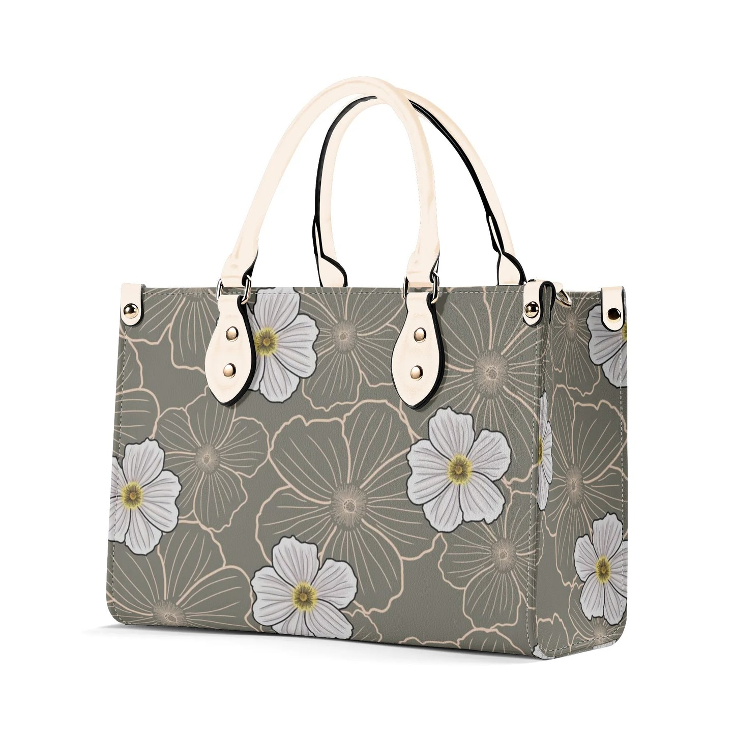 Pua Kala Hawaiian Poppy Faux Leather Tote - The Haunani Tote Bag